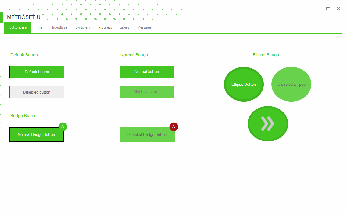 MetroSet UI